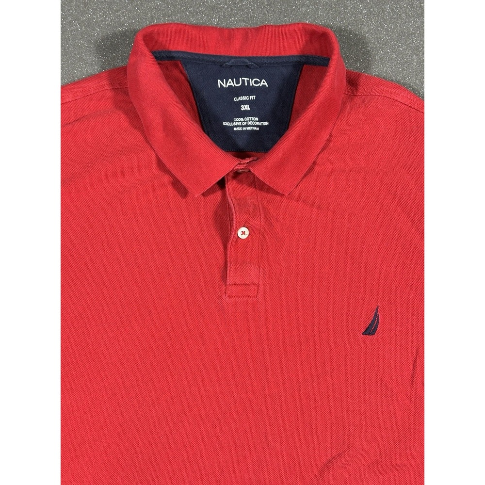 Men's Nautica Performance Deck Red Polo 3XL
